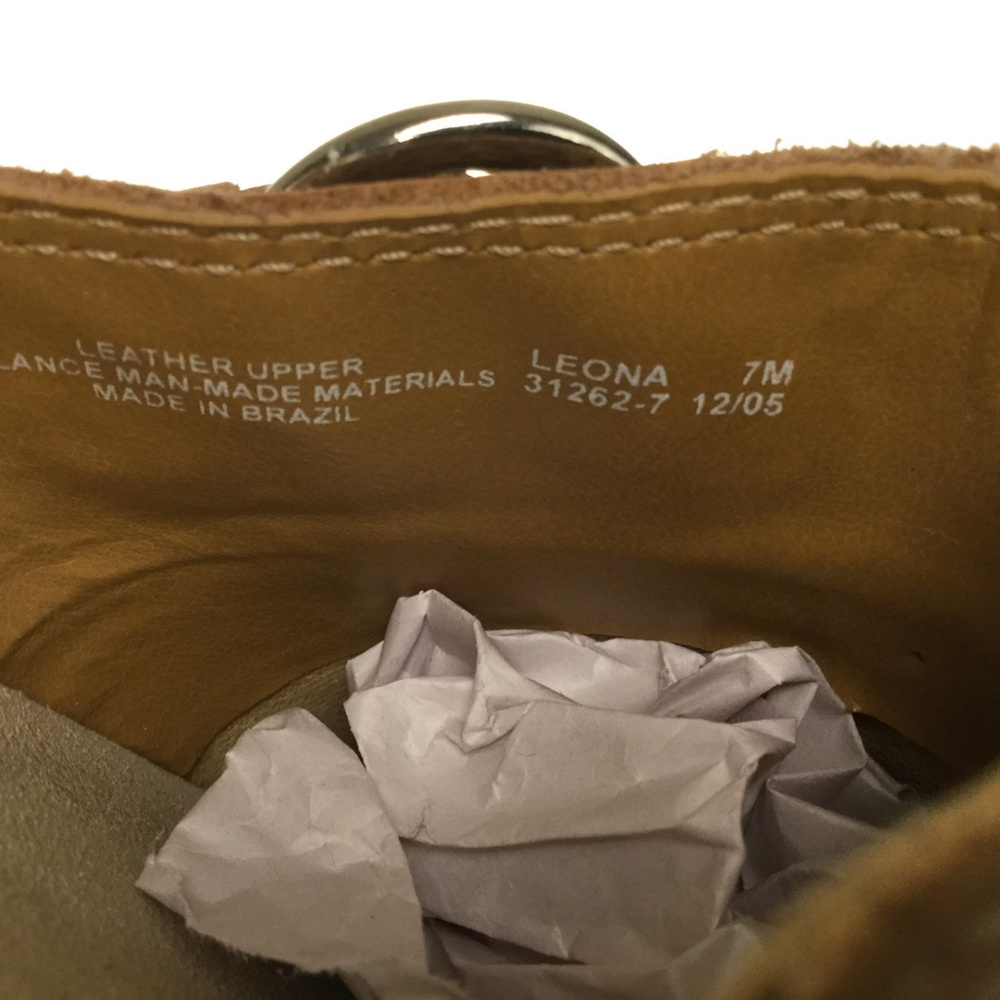 Bass Leona Women's Brown Buckle Slip-on Mule sz 7 - Picture 4 of 4
